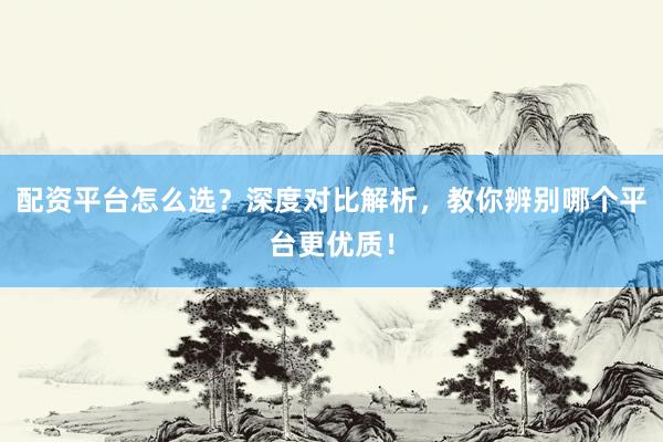 配资平台怎么选？深度对比解析，教你辨别哪个平台更优质！